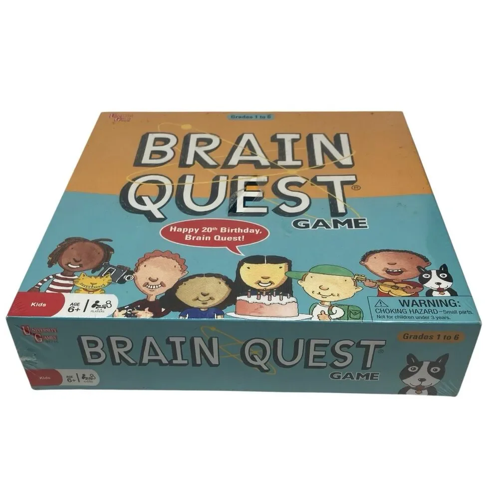 Brain Quest Board Game University Games Grades 1-6 20th Birthday Edition Sealed